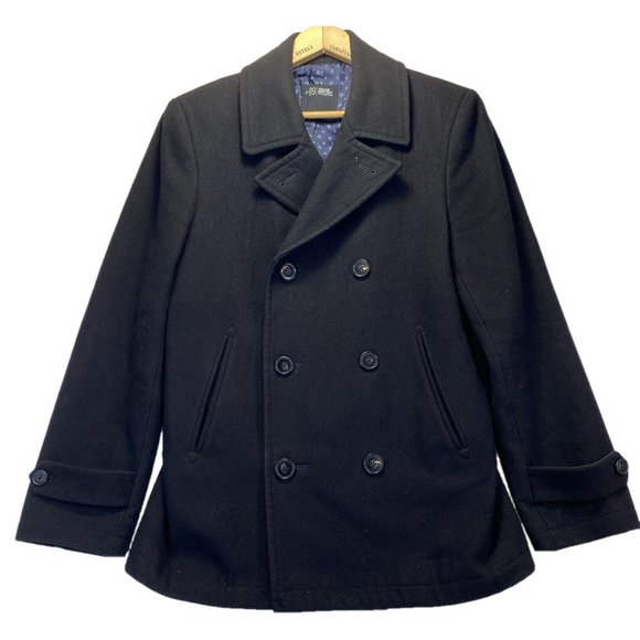 Wayne Gretzky Jackets & Blazers - Wayne Gretzky Collection No. 99 Pea Coat Size Small 34-36 Black Wool/Polyester